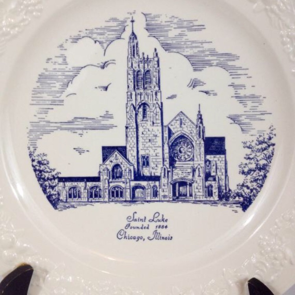 10" Homer Laughlin Eggshell Theme Plate Saint Luke